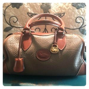 Vintage Dooney & Bourke Mushroom/Tan Gladstone